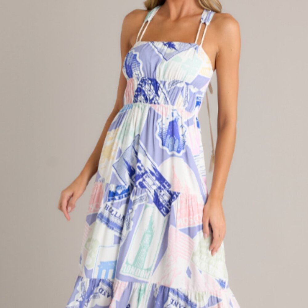 Prosperina Adair Midi Dress – Passport Blue
